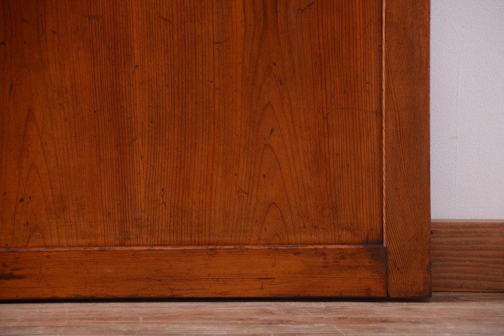 和製アンティーク　大正〜昭和期　古い木味のアンティーク帯戸3枚セット