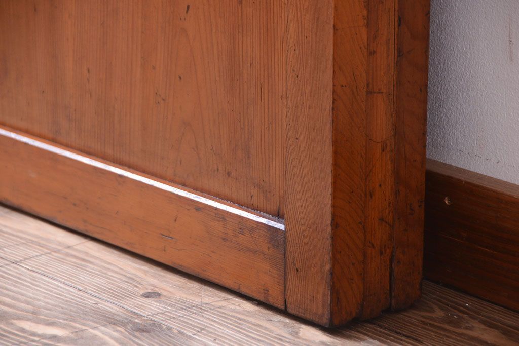 和製アンティーク　大正〜昭和期　古い木味のアンティーク帯戸3枚セット