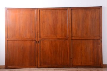 和製アンティーク　大正〜昭和期　古い木味のアンティーク帯戸3枚セット