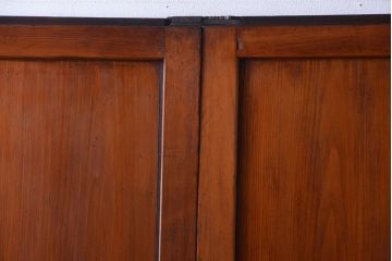 和製アンティーク　大正〜昭和期　古い木味のアンティーク帯戸3枚セット