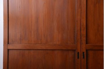 和製アンティーク　大正〜昭和期　古い木味のアンティーク帯戸3枚セット