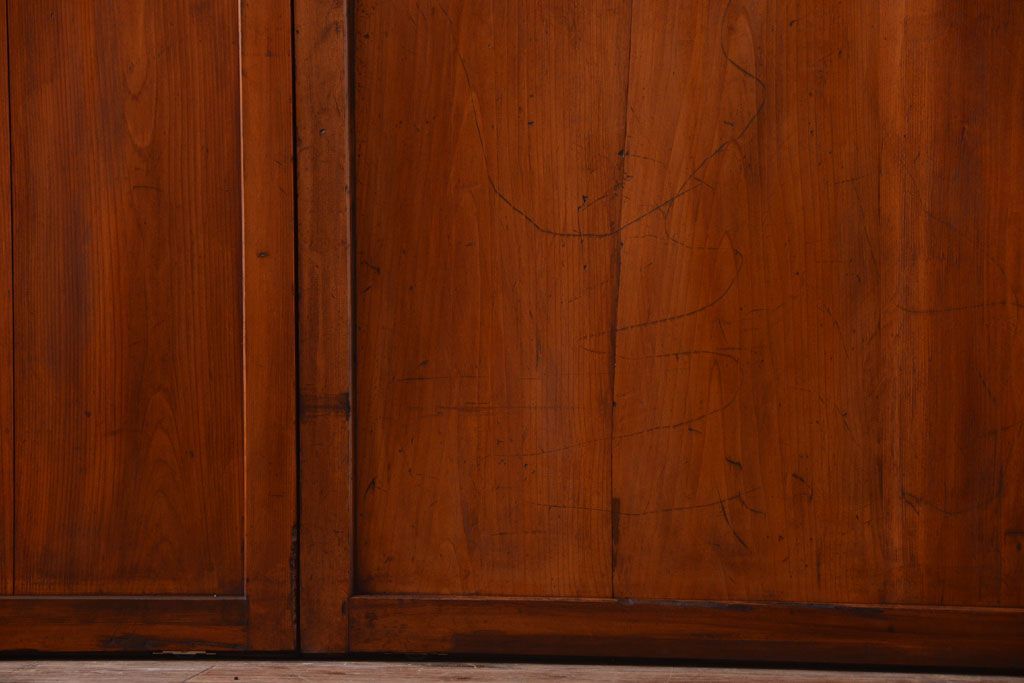 和製アンティーク　大正〜昭和期　古い木味のアンティーク帯戸3枚セット