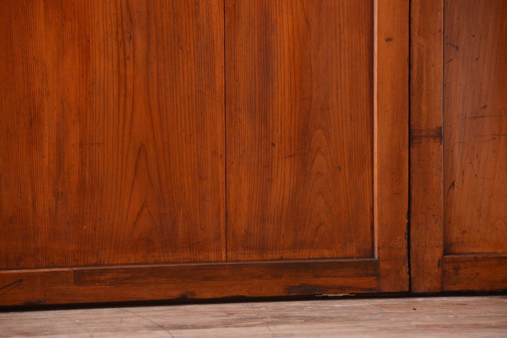 和製アンティーク　大正〜昭和期　古い木味のアンティーク帯戸3枚セット