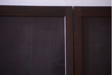 古民具・骨董　欅枠のアンティーク帯戸4枚セット