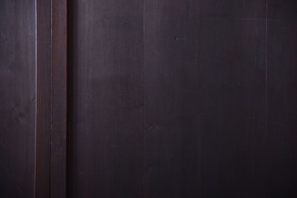 古民具・骨董　欅枠のアンティーク帯戸4枚セット