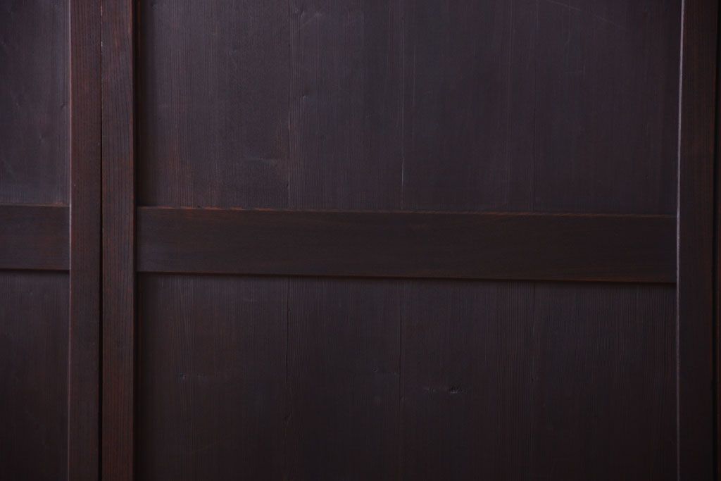 古民具・骨董　欅枠のアンティーク帯戸4枚セット