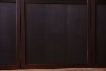 古民具・骨董　欅枠のアンティーク帯戸4枚セット