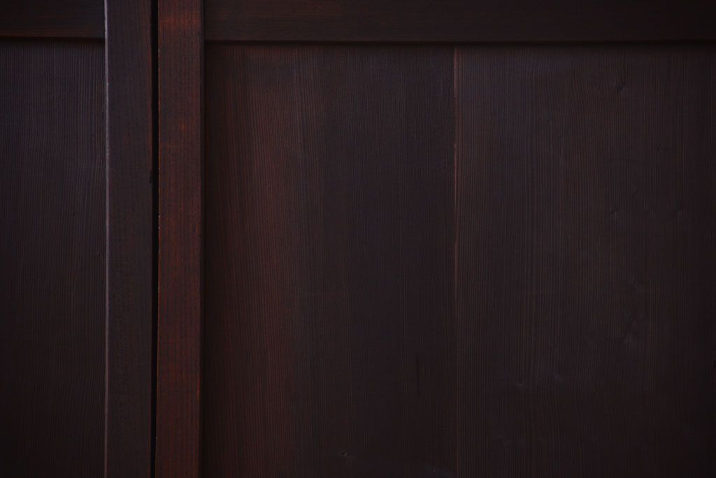 古民具・骨董　欅枠のアンティーク帯戸4枚セット