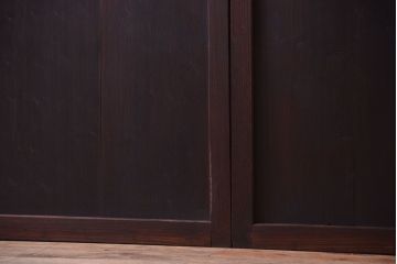 古民具・骨董　欅枠のアンティーク帯戸4枚セット