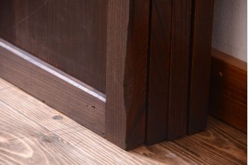 古民具・骨董　欅枠のアンティーク帯戸4枚セット