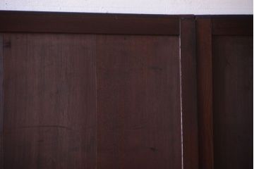 古民具・骨董　欅枠のアンティーク帯戸4枚セット