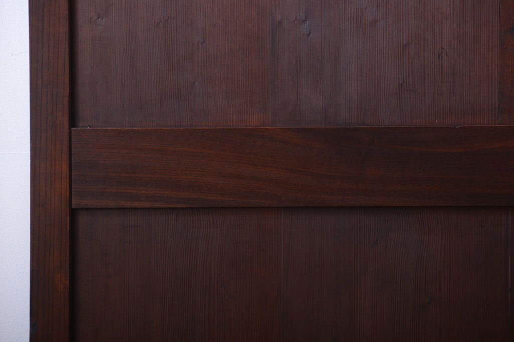 古民具・骨董　欅枠のアンティーク帯戸4枚セット