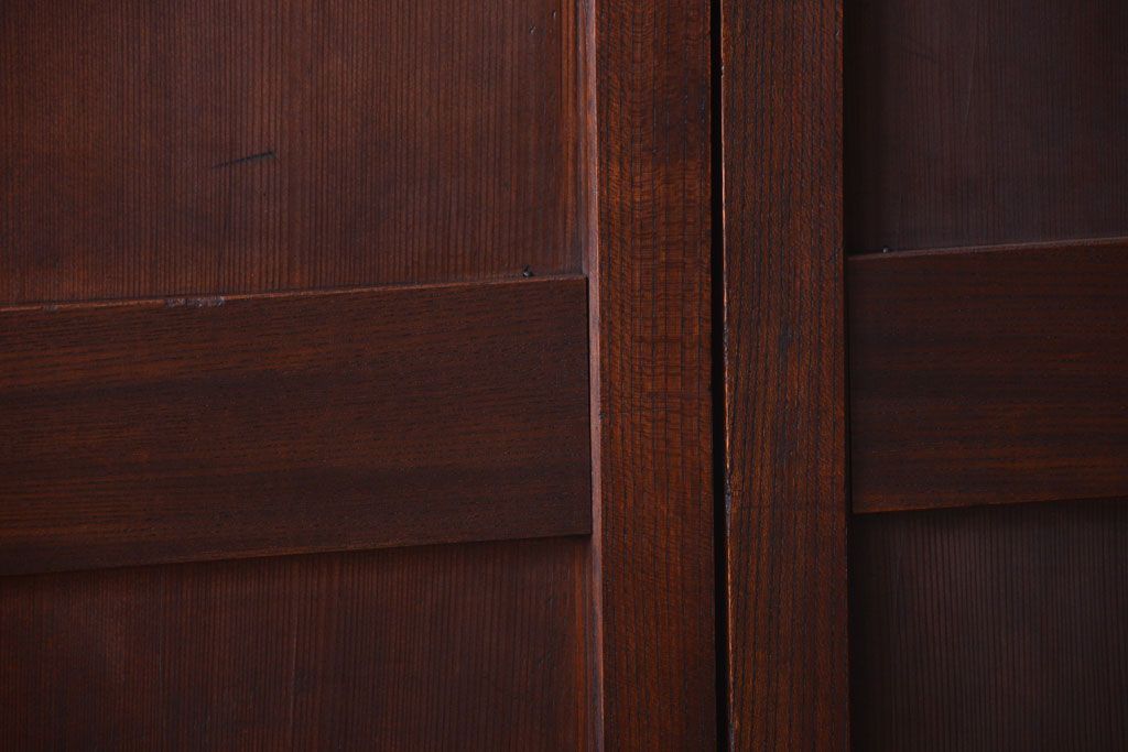 古民具・骨董　欅枠のアンティーク帯戸4枚セット