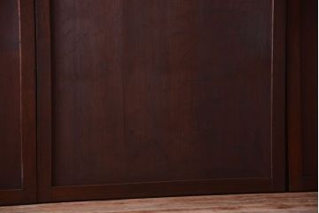 古民具・骨董　欅枠のアンティーク帯戸4枚セット