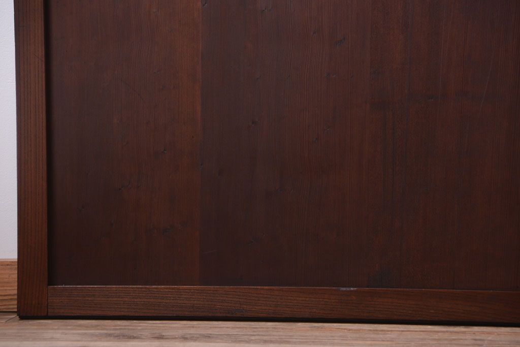 古民具・骨董　欅枠のアンティーク帯戸4枚セット