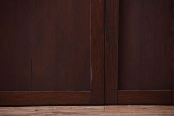 古民具・骨董　欅枠のアンティーク帯戸4枚セット