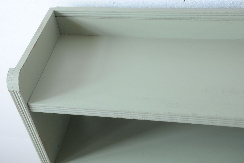 アンティーク家具　アンティークペイント　シンプルな本棚(飾り棚)(3)