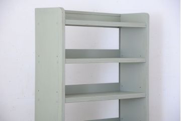 アンティーク家具　アンティークペイント　シンプルな本棚(飾り棚)(3)