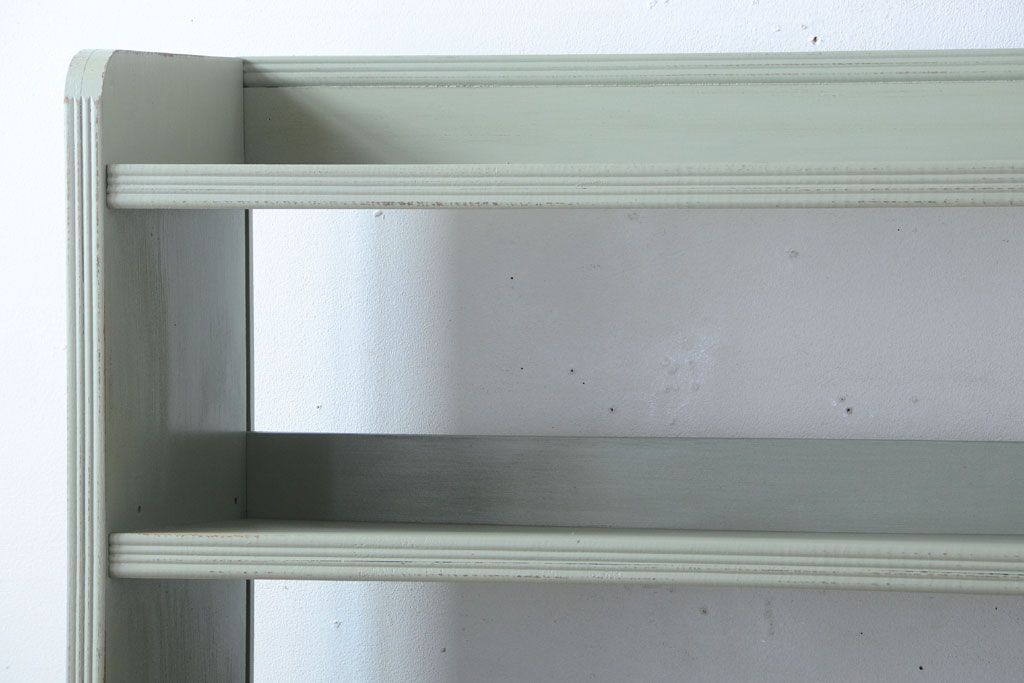 アンティーク家具　アンティークペイント　シンプルな本棚(飾り棚)(3)