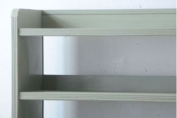 アンティーク家具　アンティークペイント　シンプルな本棚(飾り棚)(3)