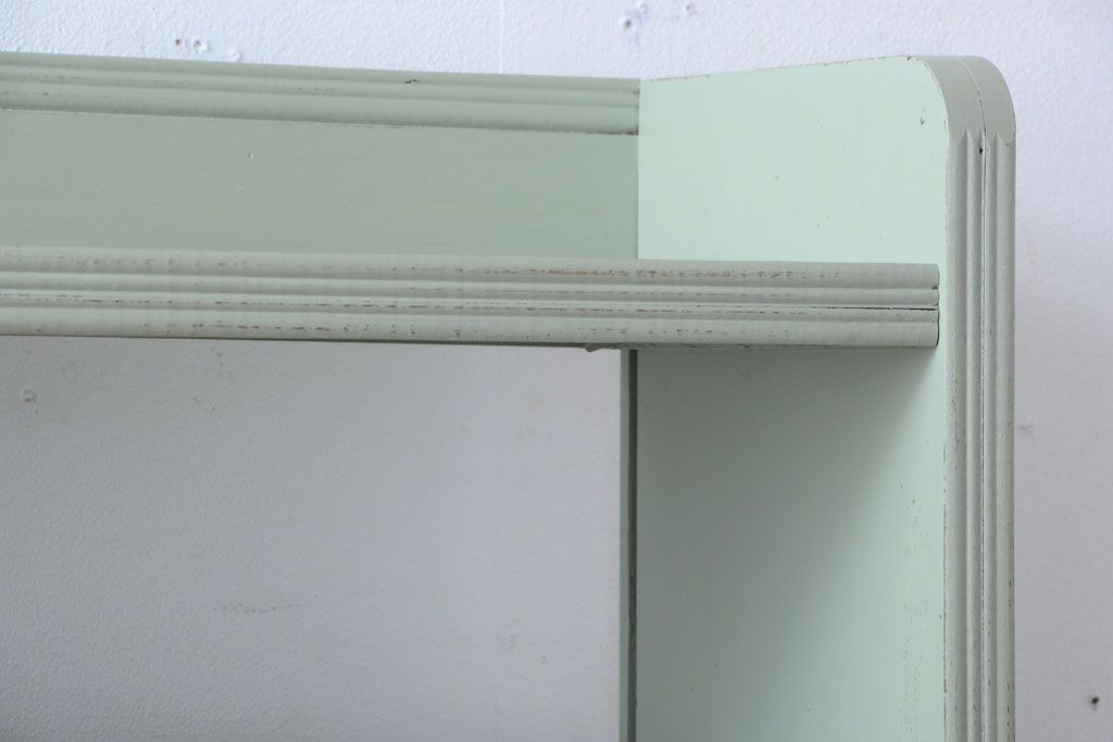 アンティーク家具　アンティークペイント　シンプルな本棚(飾り棚)(3)