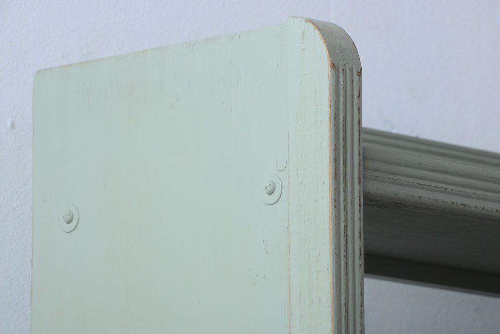 アンティーク家具　アンティークペイント　シンプルな本棚(飾り棚)(3)