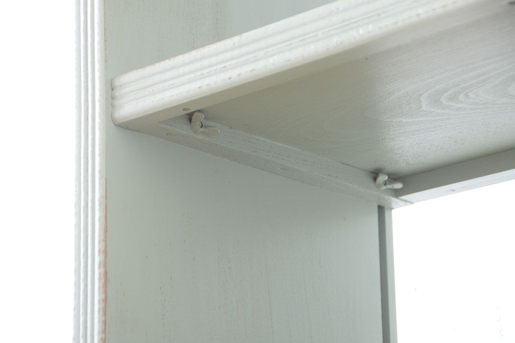 アンティーク家具　アンティークペイント　シンプルな本棚(飾り棚)(3)