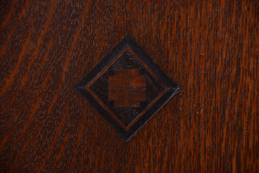 アンティーク家具　大正ロマン　当時物色ガラス入り!アンティーク本箱