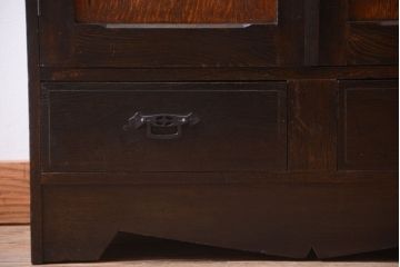 アンティーク家具　大正ロマン　当時物色ガラス入り!アンティーク本箱