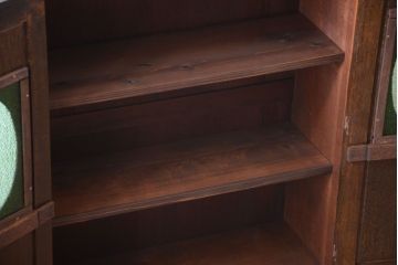 アンティーク家具　大正ロマン　当時物色ガラス入り!アンティーク本箱