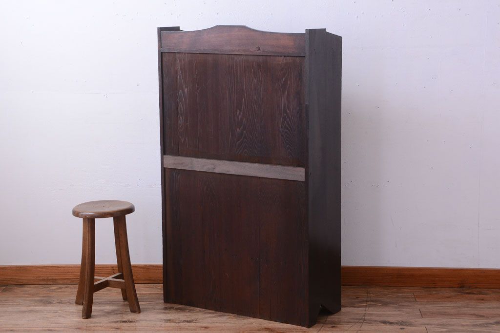 アンティーク家具　大正ロマン　当時物色ガラス入り!アンティーク本箱