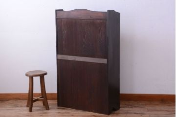 アンティーク家具　大正ロマン　当時物色ガラス入り!アンティーク本箱