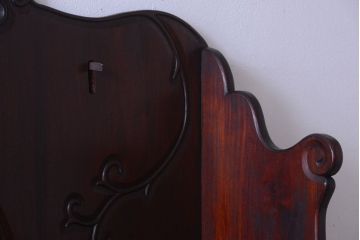 アンティーク家具　和製アンティーク　明治〜大正期　総欅材!壁掛け飾り棚(2)