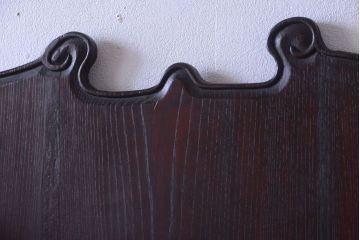 アンティーク家具　和製アンティーク　明治〜大正期　総欅材!壁掛け飾り棚(2)