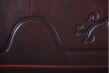 アンティーク家具　和製アンティーク　明治〜大正期　総欅材!壁掛け飾り棚(2)