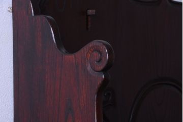 アンティーク家具　和製アンティーク　明治〜大正期　総欅材!壁掛け飾り棚(2)