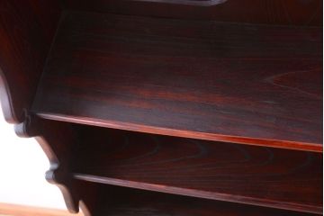 アンティーク家具　和製アンティーク　明治〜大正期　総欅材!壁掛け飾り棚(2)