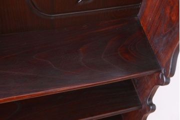 アンティーク家具　和製アンティーク　明治〜大正期　総欅材!壁掛け飾り棚(2)