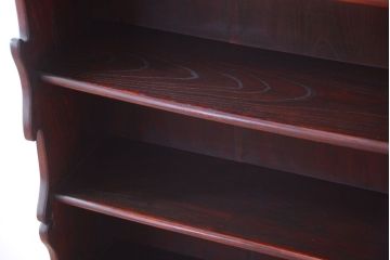 アンティーク家具　和製アンティーク　明治〜大正期　総欅材!壁掛け飾り棚(2)