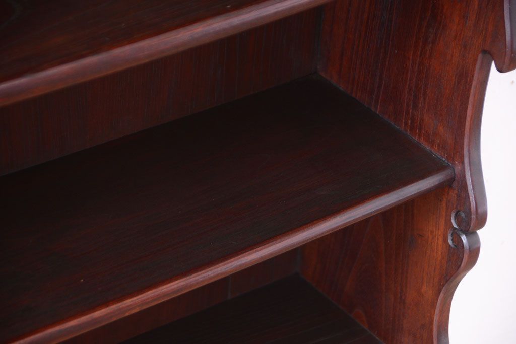 アンティーク家具　和製アンティーク　明治〜大正期　総欅材!壁掛け飾り棚(2)