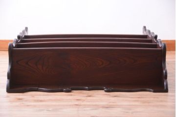 アンティーク家具　和製アンティーク　明治〜大正期　総欅材!壁掛け飾り棚(2)