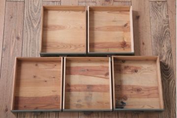 アンティーク家具　和製アンティーク　ネームプレート付き!くすみカラーペイントの小引き出し