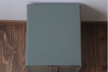 アンティーク家具　和製アンティーク　ネームプレート付き!くすみカラーペイントの小引き出し