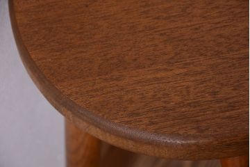 レトロ家具　和製アンティーク　レトロな木味のスツール(1)