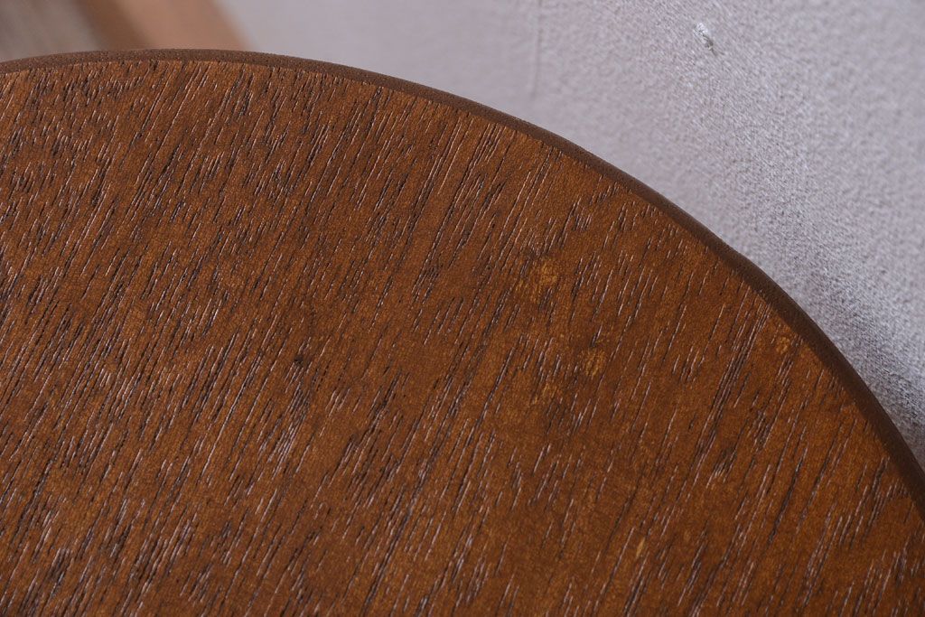 レトロ家具　和製アンティーク　レトロな木味のスツール(1)