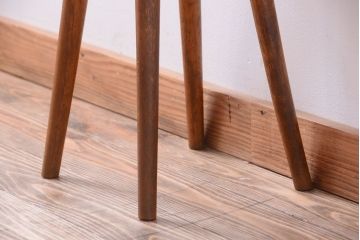 レトロ家具　和製アンティーク　レトロな木味のスツール(2)