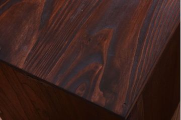 アンティーク家具　和製アンティーク　結霜ガラス入り!鉄脚サイドボード(ローボード)