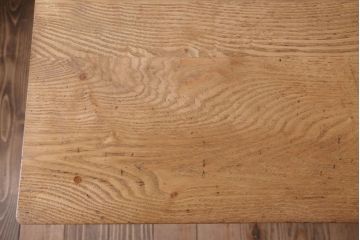 レトロ家具　アンティークペイント　古い木のレトロな平机(デスク)(3)