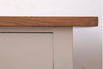 レトロ家具　アンティークペイント　古い木のレトロな平机(デスク)(3)