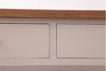 レトロ家具　アンティークペイント　古い木のレトロな平机(デスク)(3)